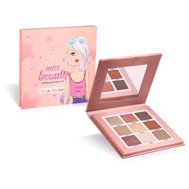 Miss Beauty Nude Addict Eyeshadow Palette پالت سایه 9 رنگ نود ادیکت گلدن رز - Golden Rose Miss Beauty Eyeshadow Palette Nude Addict - تصویر 1